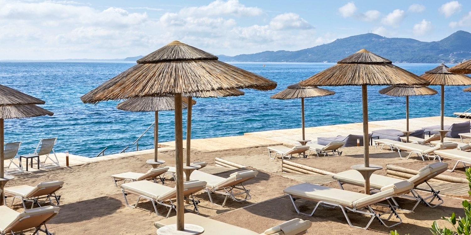 beach at marbella corfu greece