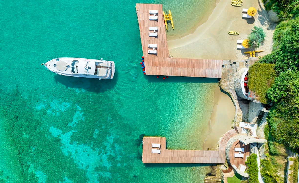 Private Sandy Beach, Porto Zante, Zakynthos, Greece