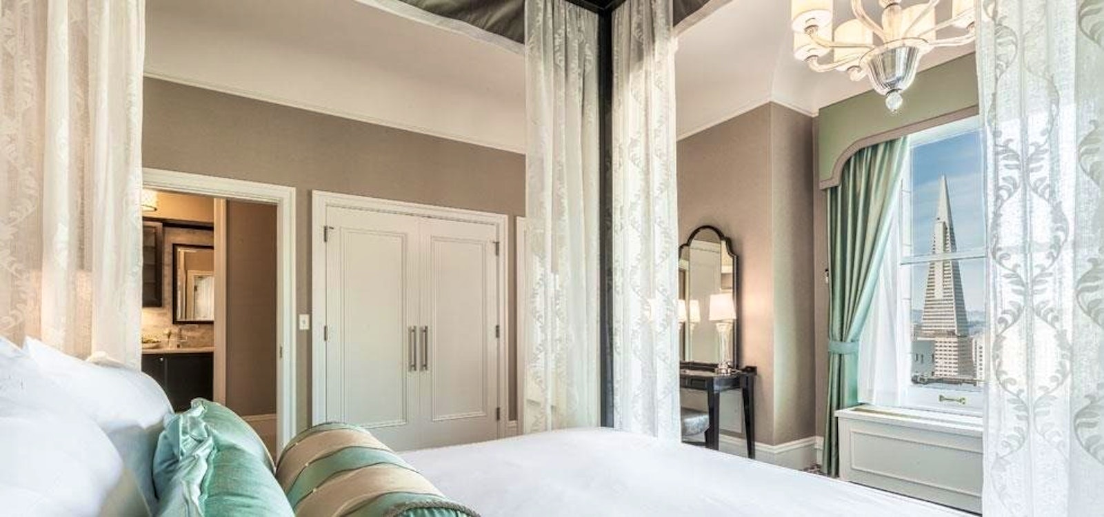 Bedroom Views at Fairmont San Francisco, California 