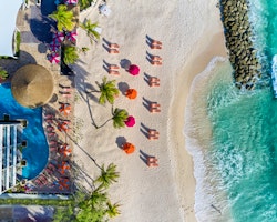 Aerial shot of O2 Beach Club & Spa