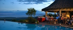 Cocktails by the pool at Lake Manyara Serena Safari Lodge