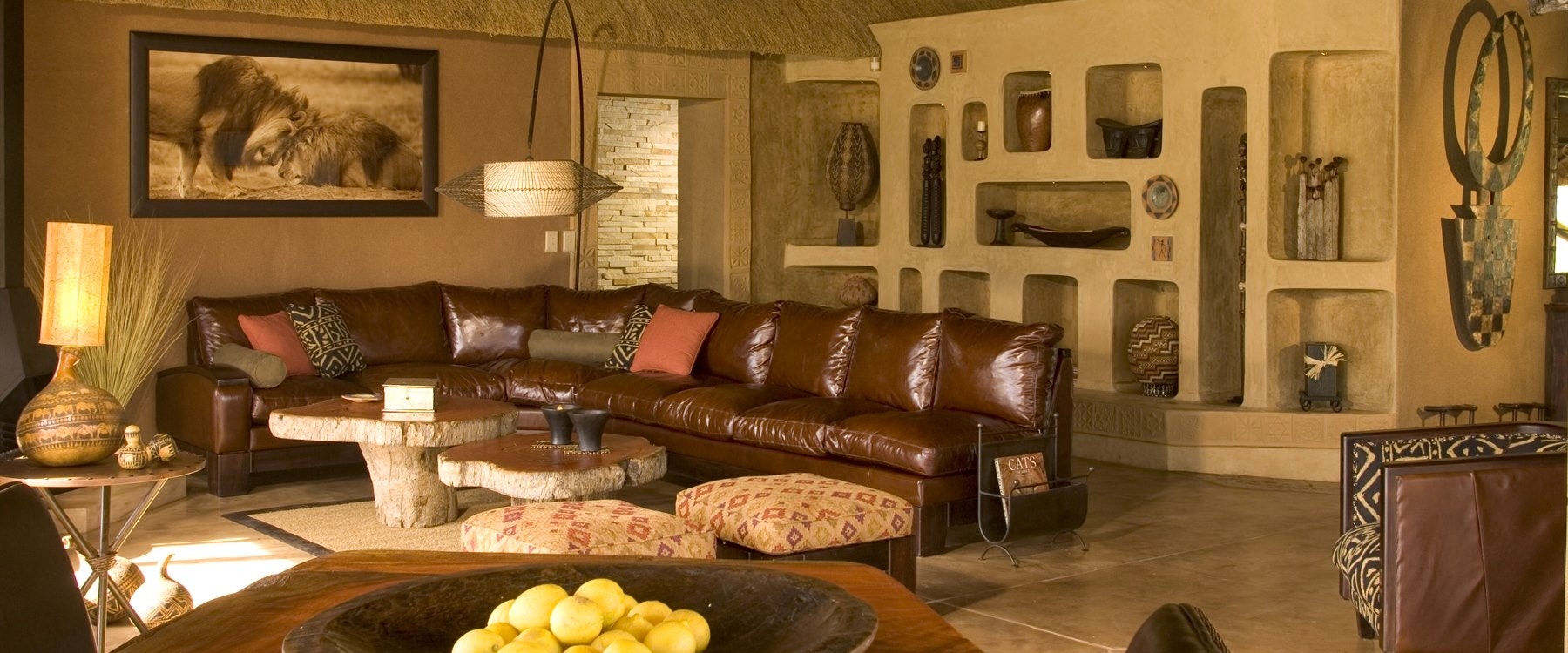 Villa lounge at Okonjima