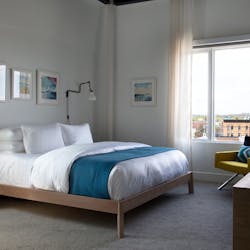 Bespoke Guestroom at 250 Maine Hotel, Maine Coast, New England, USA