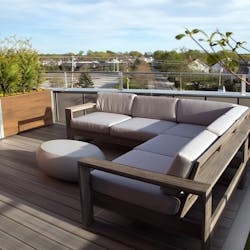 Balcony at 250 Maine Hotel, Maine Coast,, New England, USA