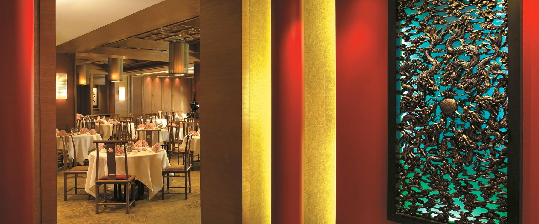 Restaurant interior at Shangri-La Hotel Kuala Lumpur, Malaysia