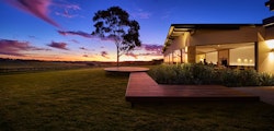 appellation deck at sunset at the louise barossa valley