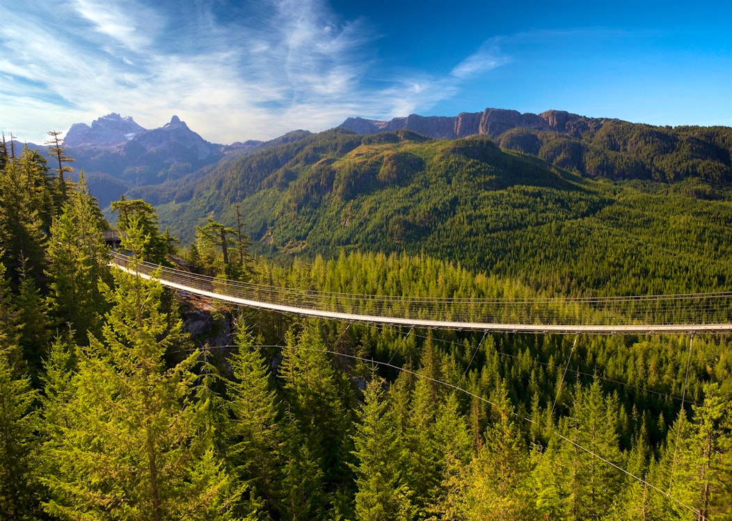 sky pilot suspension bridge at sea to sky gondola british columbia canada