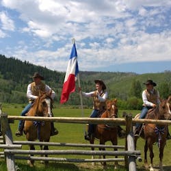 Flag-bearing At Goosewing Ranch