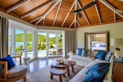 Lounge area at Rosewood Little Dix Bay