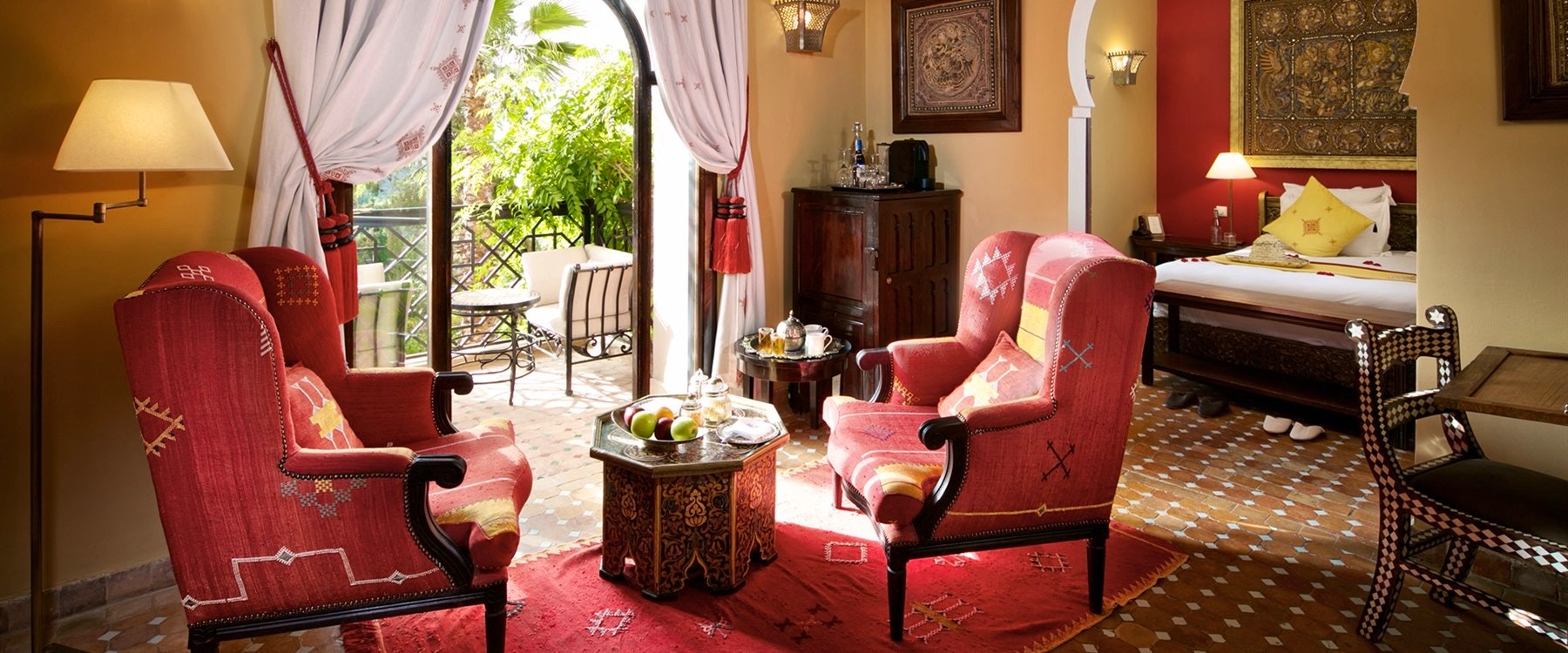 Deluxe Room at Kasbah Tamadot, Marrakech, Morocco