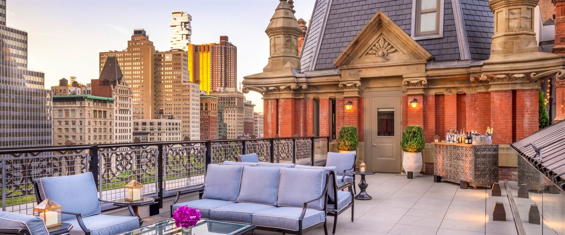 turret penthouse terrace at the beekman a thompson hotel