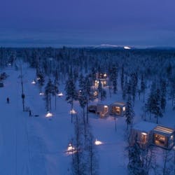 Aerial view, Northern Lights Ranch, Finland