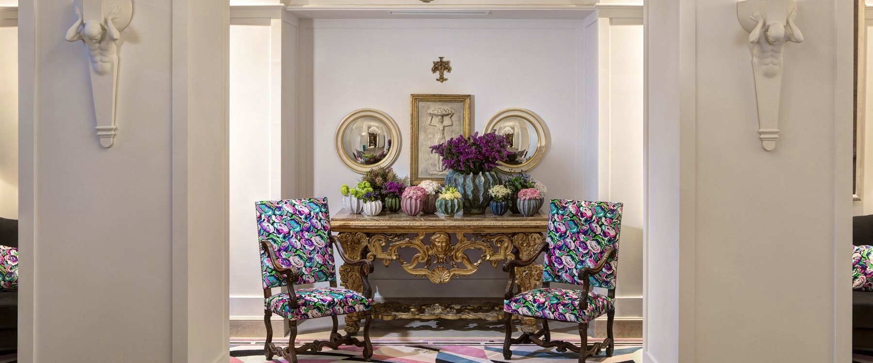 The Lobby at Hotel Savoy, Florence, Italy