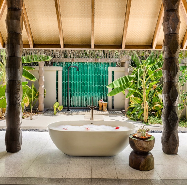 Beach Villa Bathroom at JOALI Maldives, Indian Ocean 