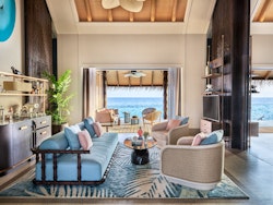 Sunset Luxury Water Villa with Pool at JOALI Maldives, Indian Ocean 