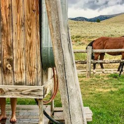 The Shower House at Medicine Lodge Horse Drives at Silver Spur Ranch