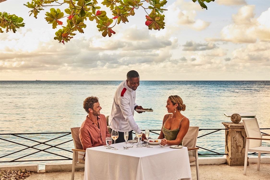 dining restaurant overlooking the ocean at round hill jamaica 