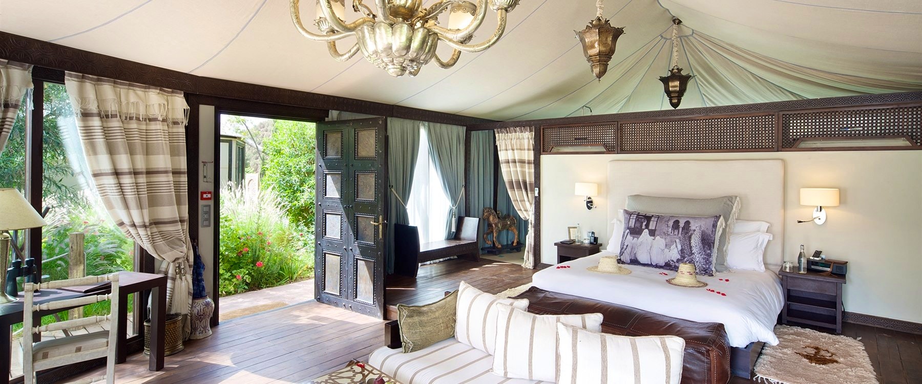 Berber Tent at Kasbah Tamadot, Marrakech, Morocco