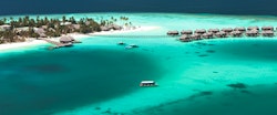 Aerial View of Constance Halaveli Resort, Maldives