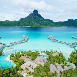 ariel view of intercontinental bora bora resort thalasso spa french polynesia