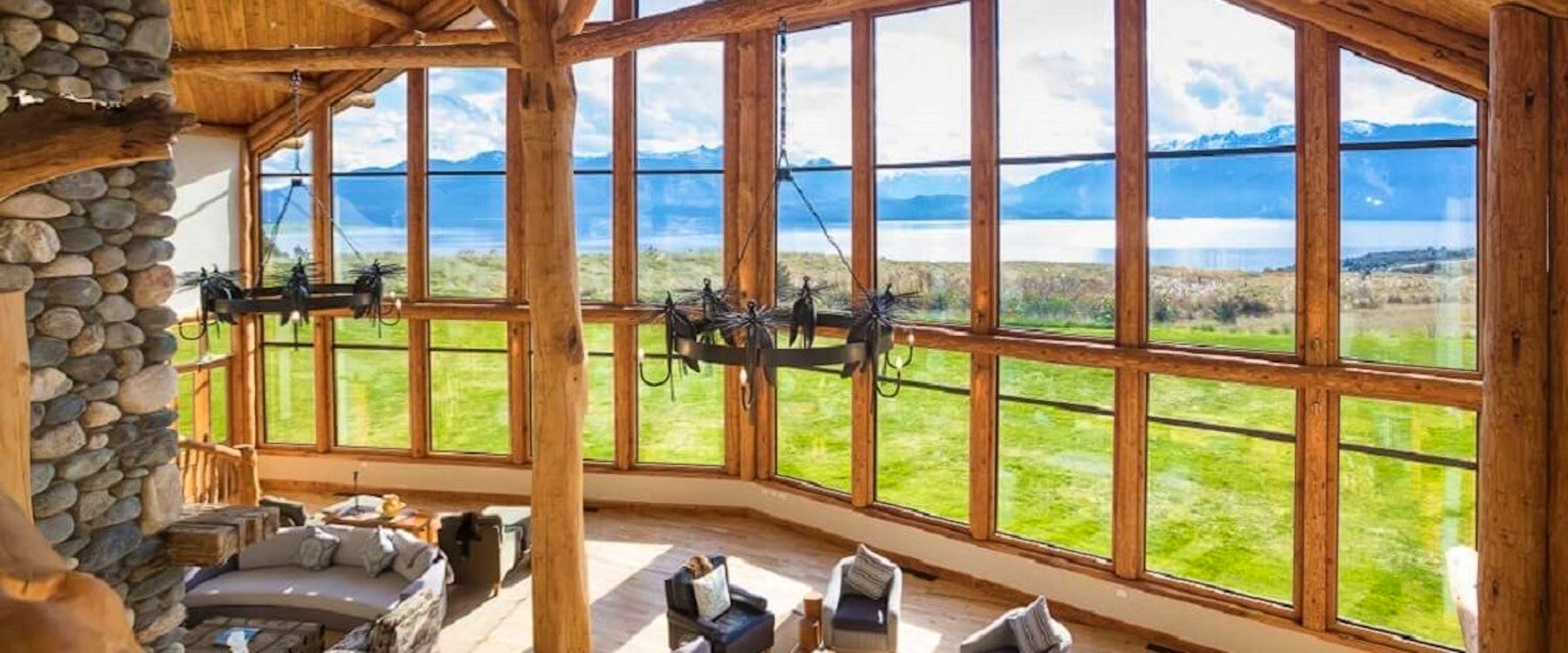 Lounge Area at Fiordland Lodge, New Zealand 