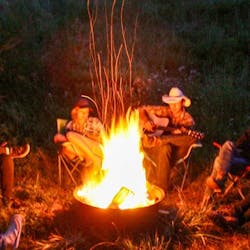 Camp Fires at Medicine Lodge Horse Drives at Silver Spur Ranch