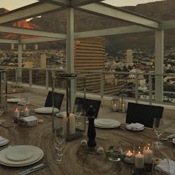 Roof top dining at Taj Cape Town