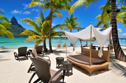 beach lounge bar at intercontinental bora bora resort thalasso spa french polynesia
