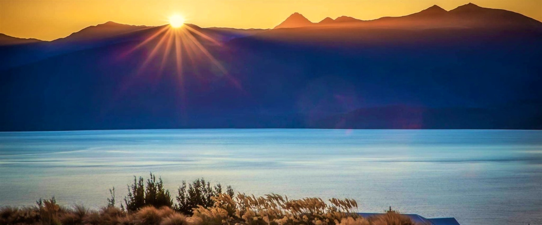 Sunset at Fiordland Lodge, New Zealand 