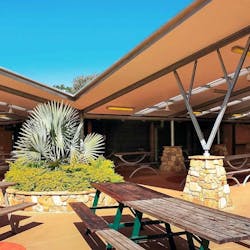 Patio area, Cooinda Lodge Kakadu