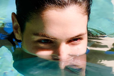 Lady in the pool