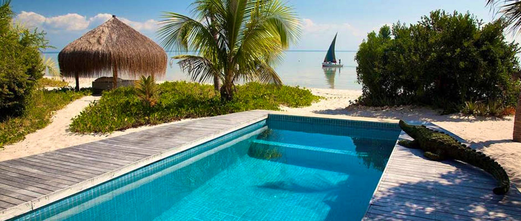Villa pool at Azura Benguerra, Mozambique 
