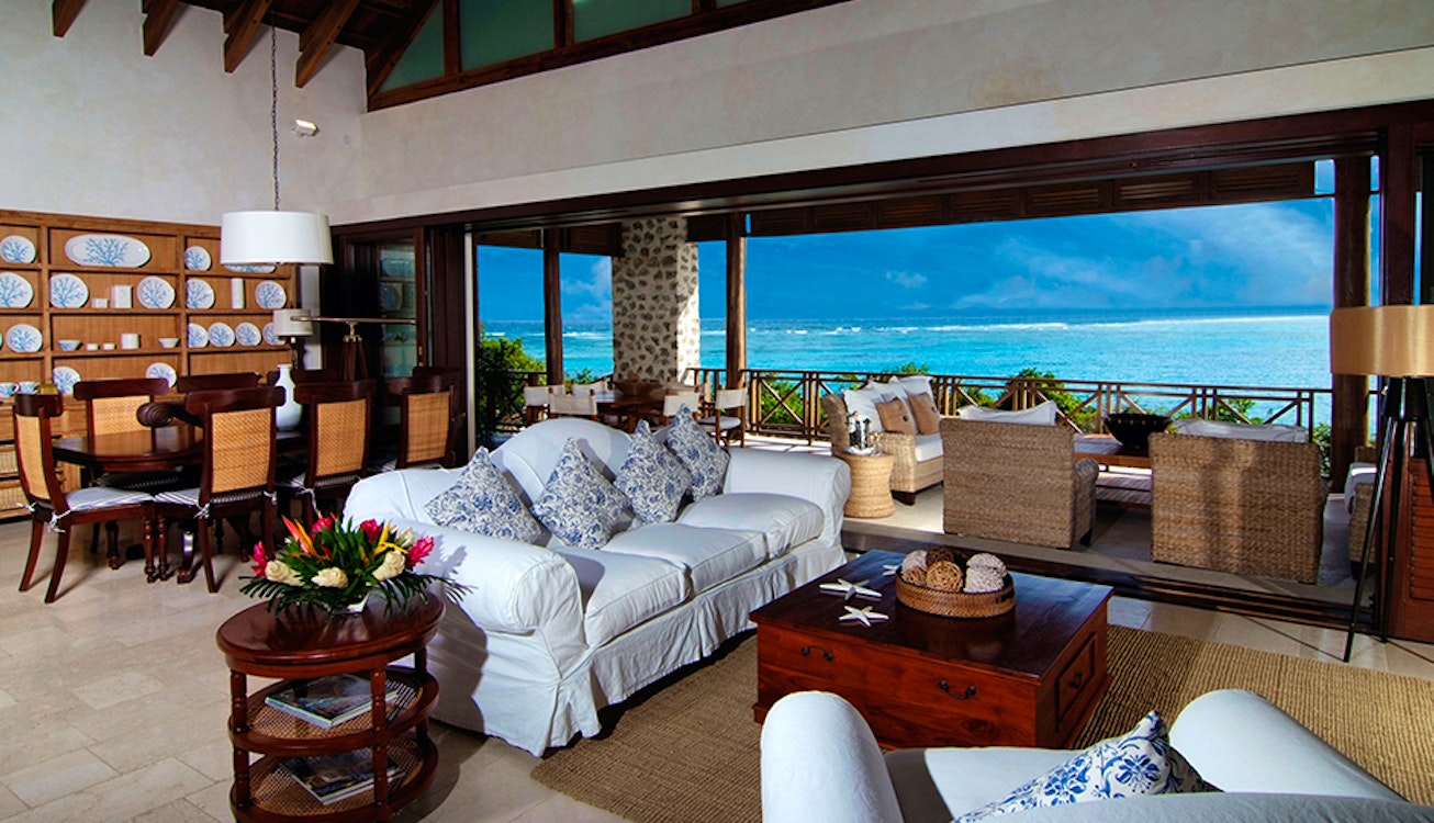 Living Room Area at Beach House, Canouan 