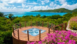Jacuzzi Overlooking the Sea at Big Blue Ocean, Canouan 