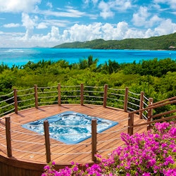 Jacuzzi Overlooking the Sea at Big Blue Ocean, Canouan