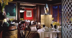 Beautiful dining area at Four Seasons Hotel Singapore