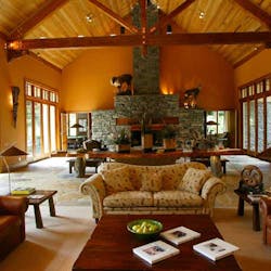 Lounge area at Treetops Lodge, Rotorua