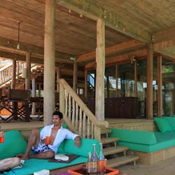 Lounge bar at Private Reserves at Soneva Kiri