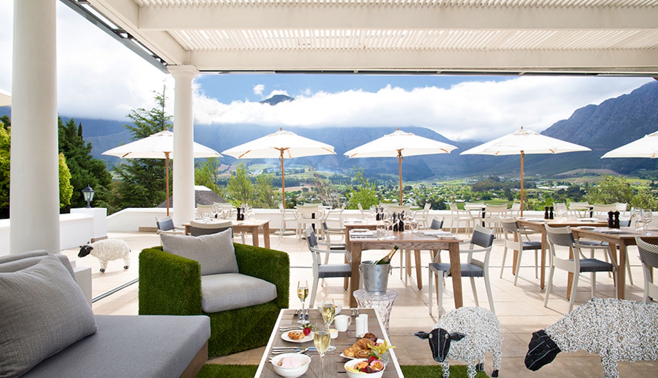 Miko Restaurant Terrace at Mont Rochelle, Cape Town