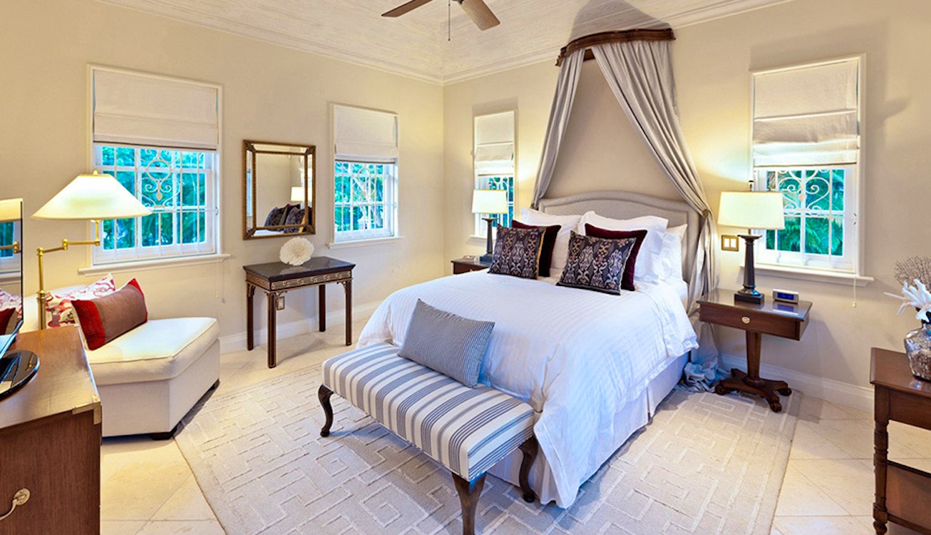 Bedroom at Windward House Villa, Sandy Lane Barbados 