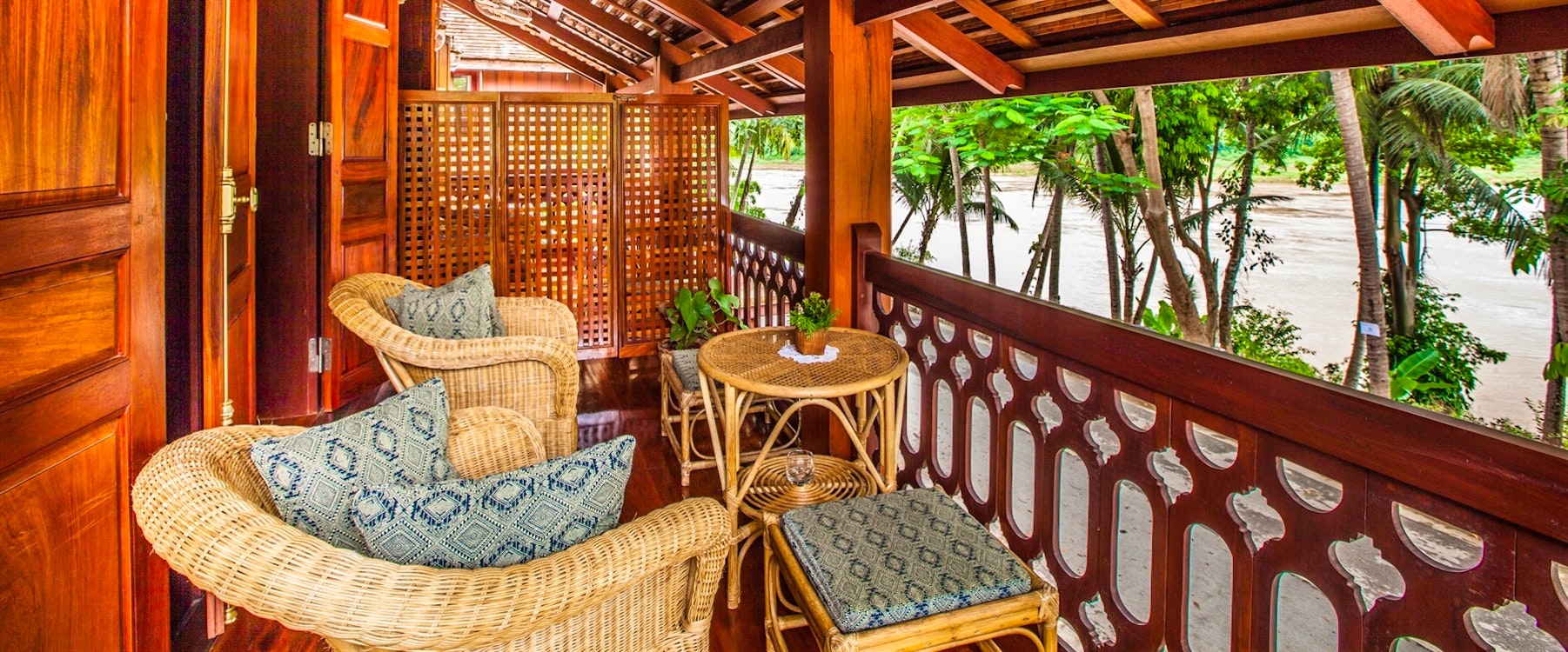 River View Balcony at Mekong Riverview Hotel, Laos