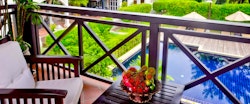 Balcony with Pool View at Ansara, Laos