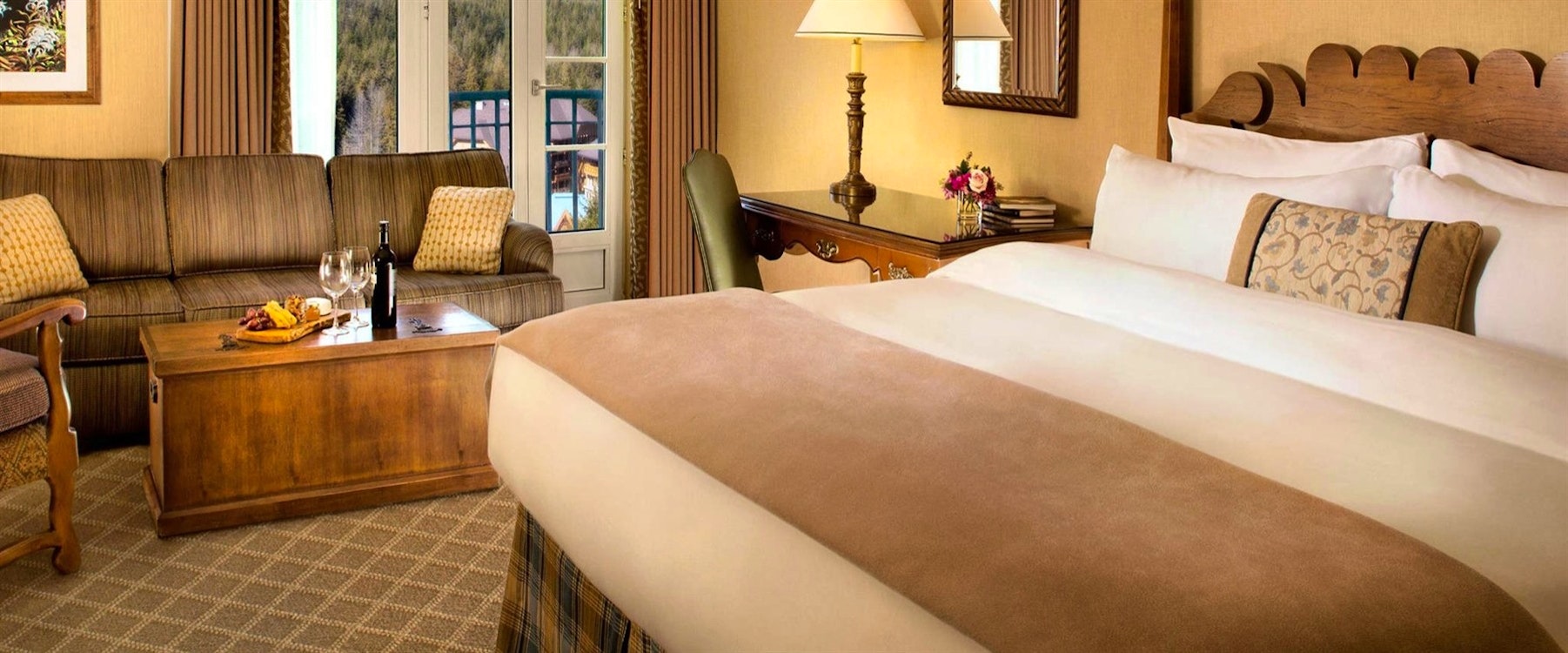 Bedroom at Fairmont Chateau Whistler, British Columbia 