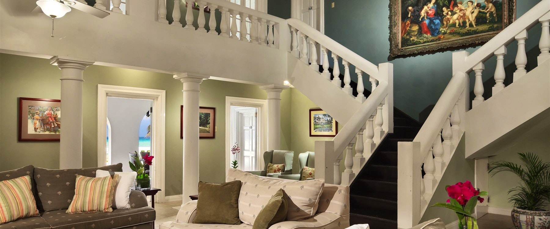 Living room area at Royal Villas at Half Moon