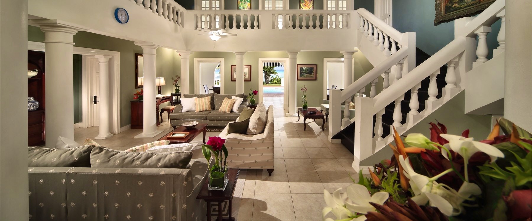 Living room area at Royal Villas at Half Moon