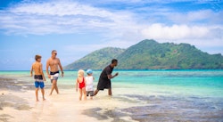 family with buddy at nanuku resort fiji