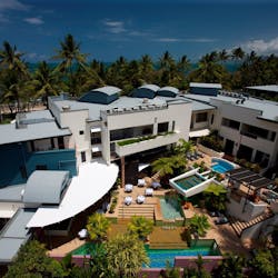 Aerial shot of Port Douglas Peninsula Boutique Hotel