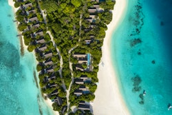 Aerial View Four Seasons Resort Maldives at Landaa Giraavaru