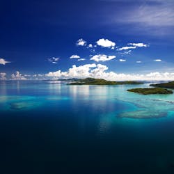 aerial view of yasawa island resort and spa fiji