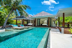 family beach pool villa